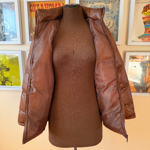 Y2K Brown Puffer Jacket with Faux Fur hood - Picture 5 of 13